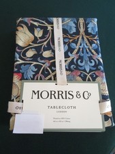 MORRIS & Co Lodden Dark Green Floral 60 x 102" Cotton Tablecloth -- NWT