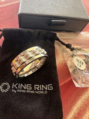King Ring Spin Gear Ring Titanium Steel Size 12 Fidget Spinner Band K12SL12 Box