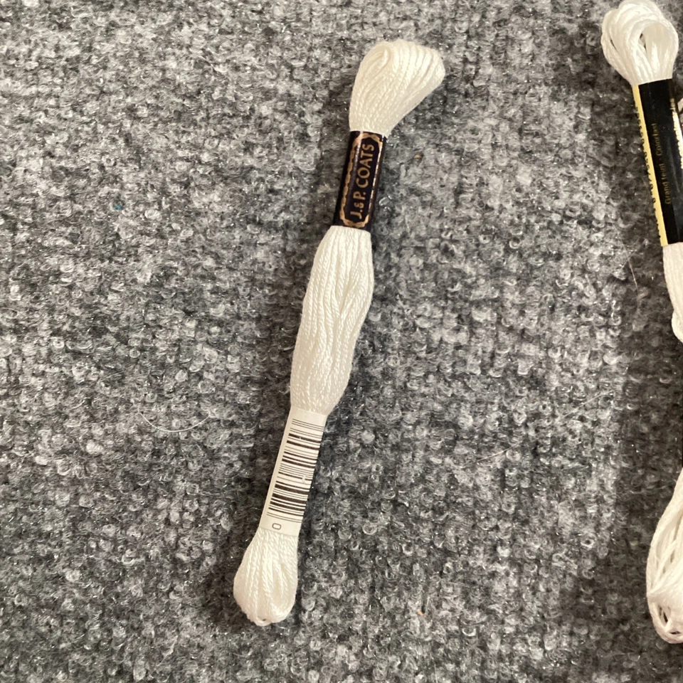 DMC JP Coats Embroidery Floss Lot of 28 Mixed White Ecru 712 739  FULL Skeins - Image 3 of 4