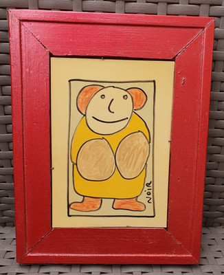 THIERRY NOIR  Bruno, le petit nounours ... mit Rahmen original aus 1989