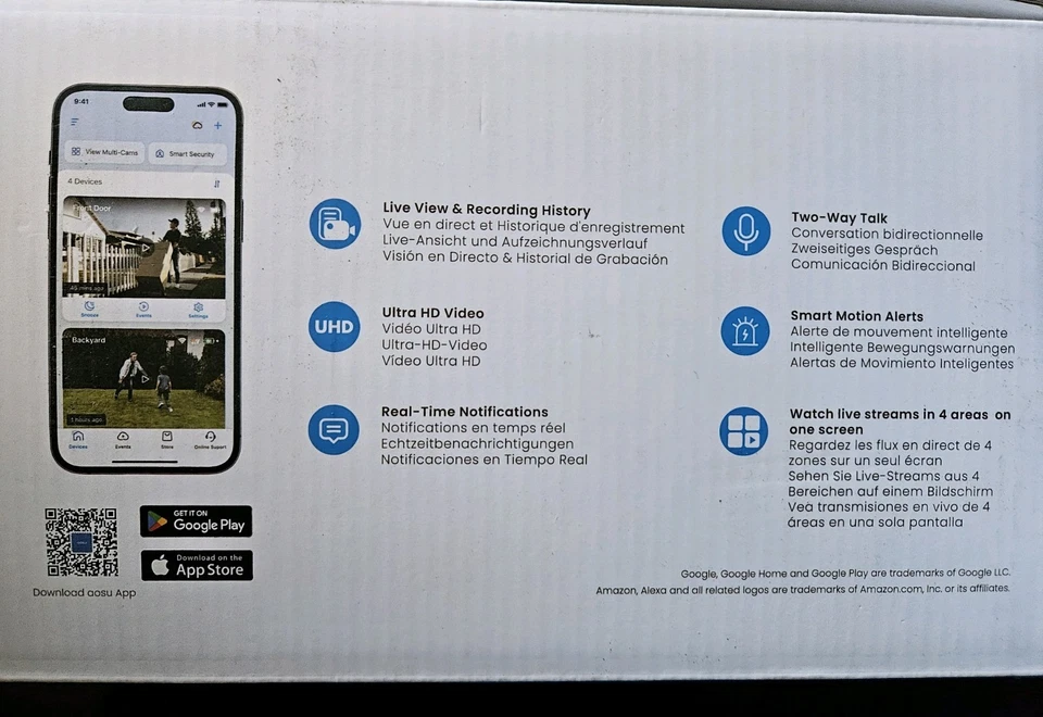 Security Cameras Outdoor Wireless, 4 Cam Kit, Solar Powered.360 Pan NEW(Open Box - Image 4 of 4