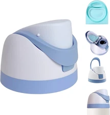 Replacement Lid for Owala freesip,Water Bottle Top 1white +blue Gasket