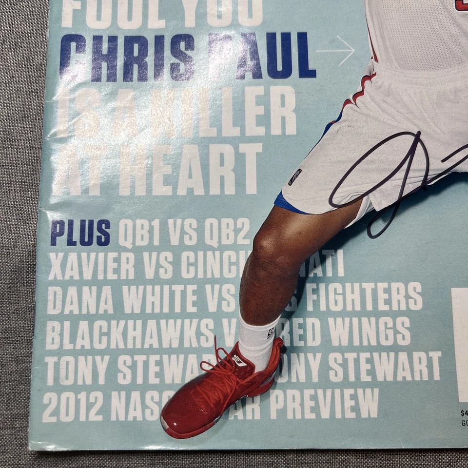 Chris Paul Firmado Autografiado ESPN Cubierta Completa de Revista Los Angeles Clippers Foto 3 de 4