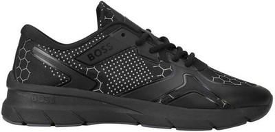 HUGO BOSS Men's Sneakers Owen_Runn_rf, Black, Size EU 45, UK 11, US 12