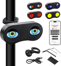 Demon Eyes Bike Tail Light APP Control Programmable Rear Bike Light, Multi-Mode