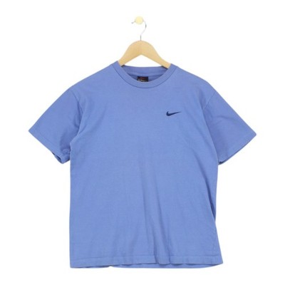 Vintage Nike T-Shirt Damen Größe M Blau 90er Swoosh Rundhals