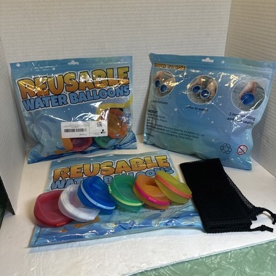 REUSABLE  Water Ballon s  You Get 3 Packages  6 Ballon s In Each  18 In All  