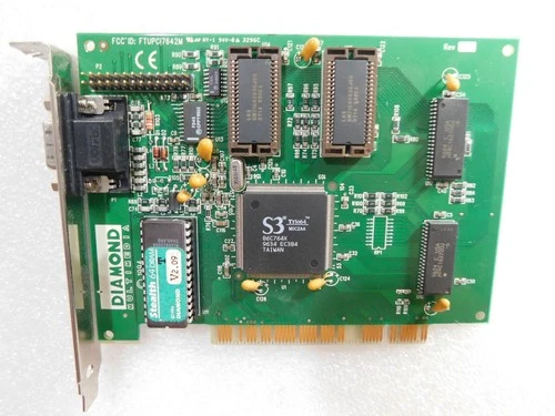 DIAMOND STEALTH 64 DRAM T S3 TRIO64 2MB PCI VGA VIDEO GRAPHICS CARD ADAPTER