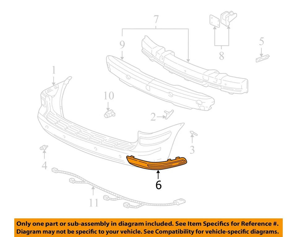SE ADAPTA A CHEVROLET VENTURE MOLDING RR BPR FASCIA L.H. 1997-2005 10339932 - NUEVO OEM Foto 3 de 4