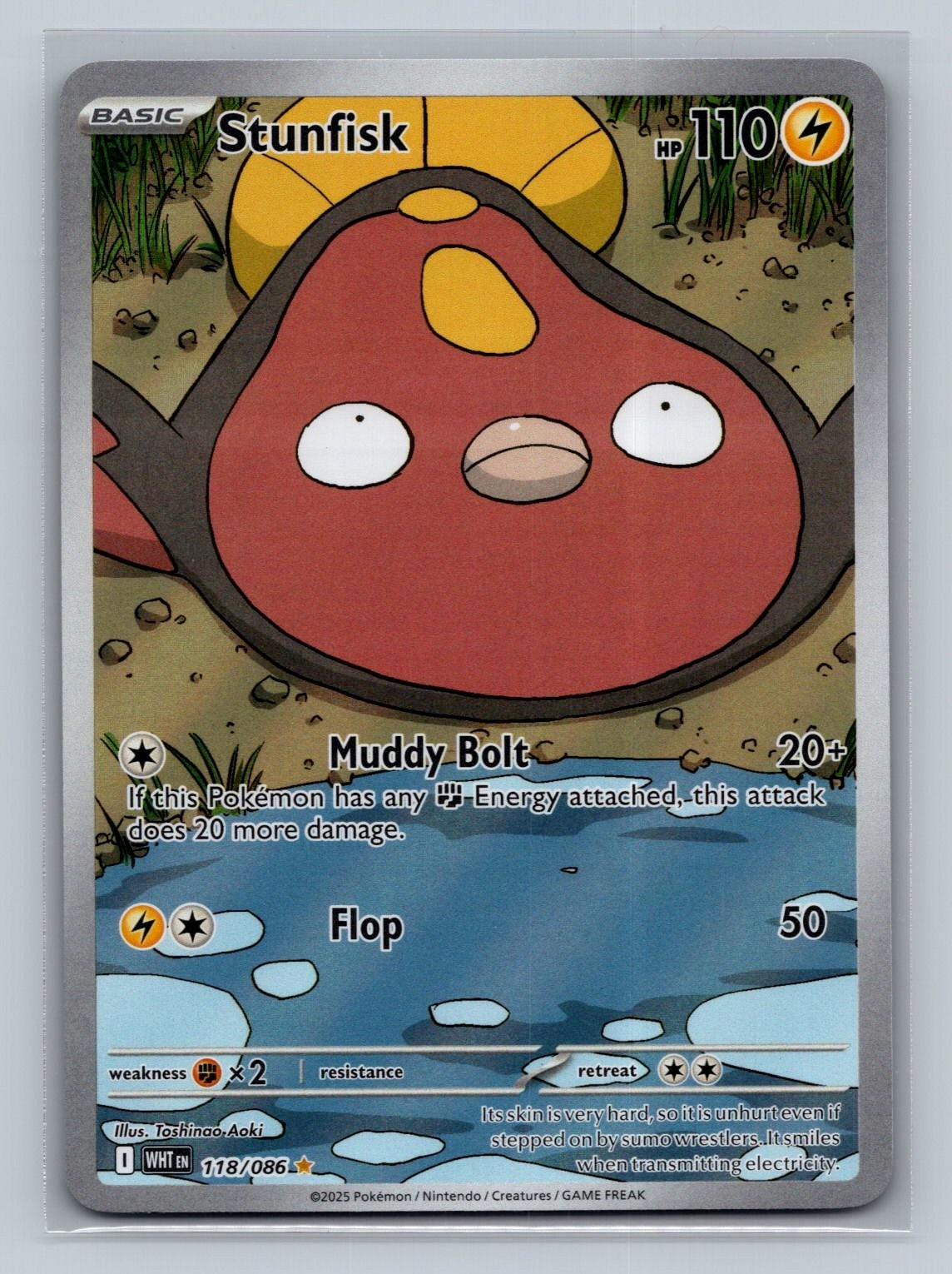 Stunfisk Illustration Rare SV: White Flare 118/086 NM