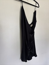 Vintage Victoria's Secret Gold Label Pure Silk Black Lingerie Slip Dress Medium