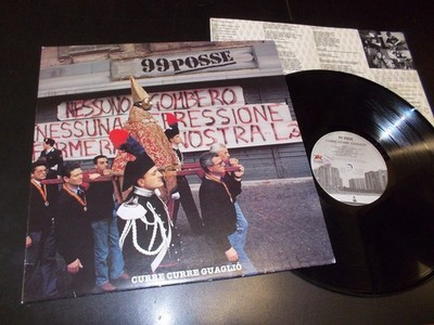99 Posse ''Curre Curre Guagliò'' LP inner Exodo Autoproduzioni ESA 001 Italy 1993