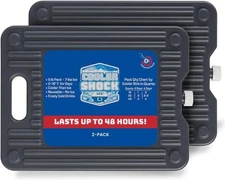 Cooler Shock Ice Packs - Reusable, Premium, Large Pack and Lunch Set for Long Te