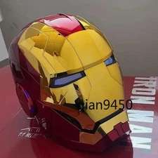 Iron Man US!! Stock！Gold MK5 Helmet Electronic Voice Activated Open&Close New