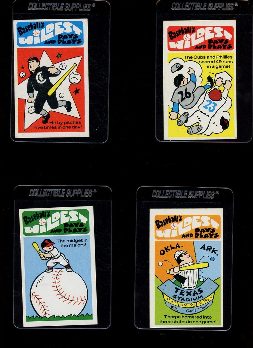 Fleer ヤンキース ジャージカード 10枚セット 1973 Fleer Laughlin Baseballs Wildest Days and Plays Complete Set