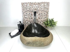 NATURAL STONE SINK, River Stone Vessel Sinks, Natural Stone Vessel Sinks, Stone
