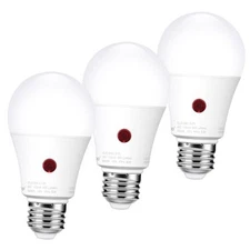 Dusk to Dawn Sensor Light Bulbs Outdoor,LED Bulbs, 5000K 3Pack Neutral White
