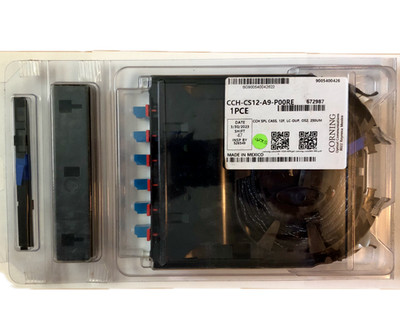 Corning CCH-CS12-A9-P00RE Pigtailed Splice Cassette 12 F LC Duplex SM OS2 UPC