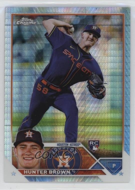 2023 Topps Chrome Prism Refractor Hunter Brown #197 11oh