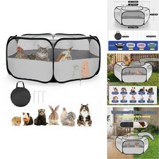 LEXASTLE Small Animal Playpen Mesh Cover Waterproof Bottom Cat Tent Chicken