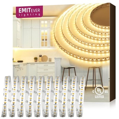 LED Strip Lights Warm White 3000K, UL 24V LED Tape Light, 16.4ft, Ra 95+, IP3...