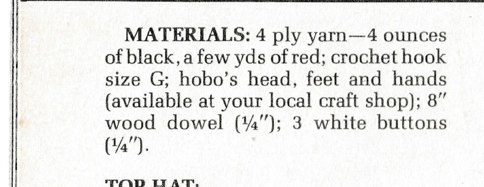 Hobo Doll - Worsted weight yarn - Crochet Pattern ONLY - Image 2 of 2