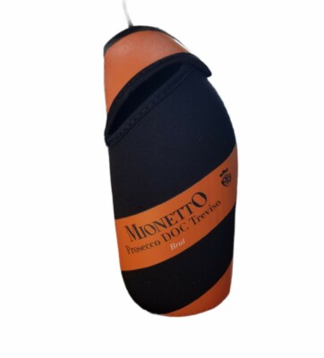 MIONETTO Prosecco DOC Treviso Brut Blck/Ornge Snap Button w/Handle Bottle Sleeve