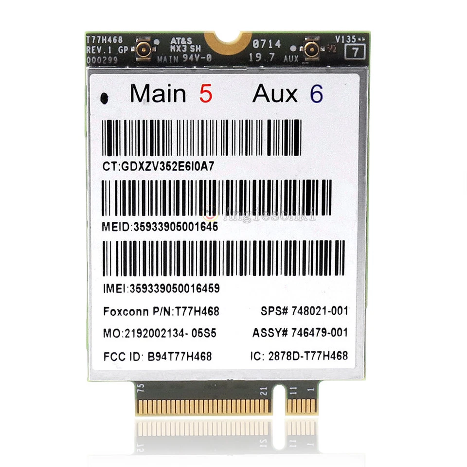 Gobi 4G HSPA+ LTE M.2 WWAN Wifi Card Adapter HP LT4211 - SPS 793116-001 T77H468 - Image 3 of 4