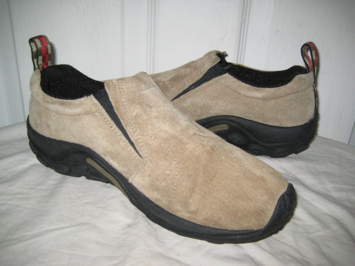 Merrell Jungle Moc Classic Taupe Suede Slip On Shoes Women