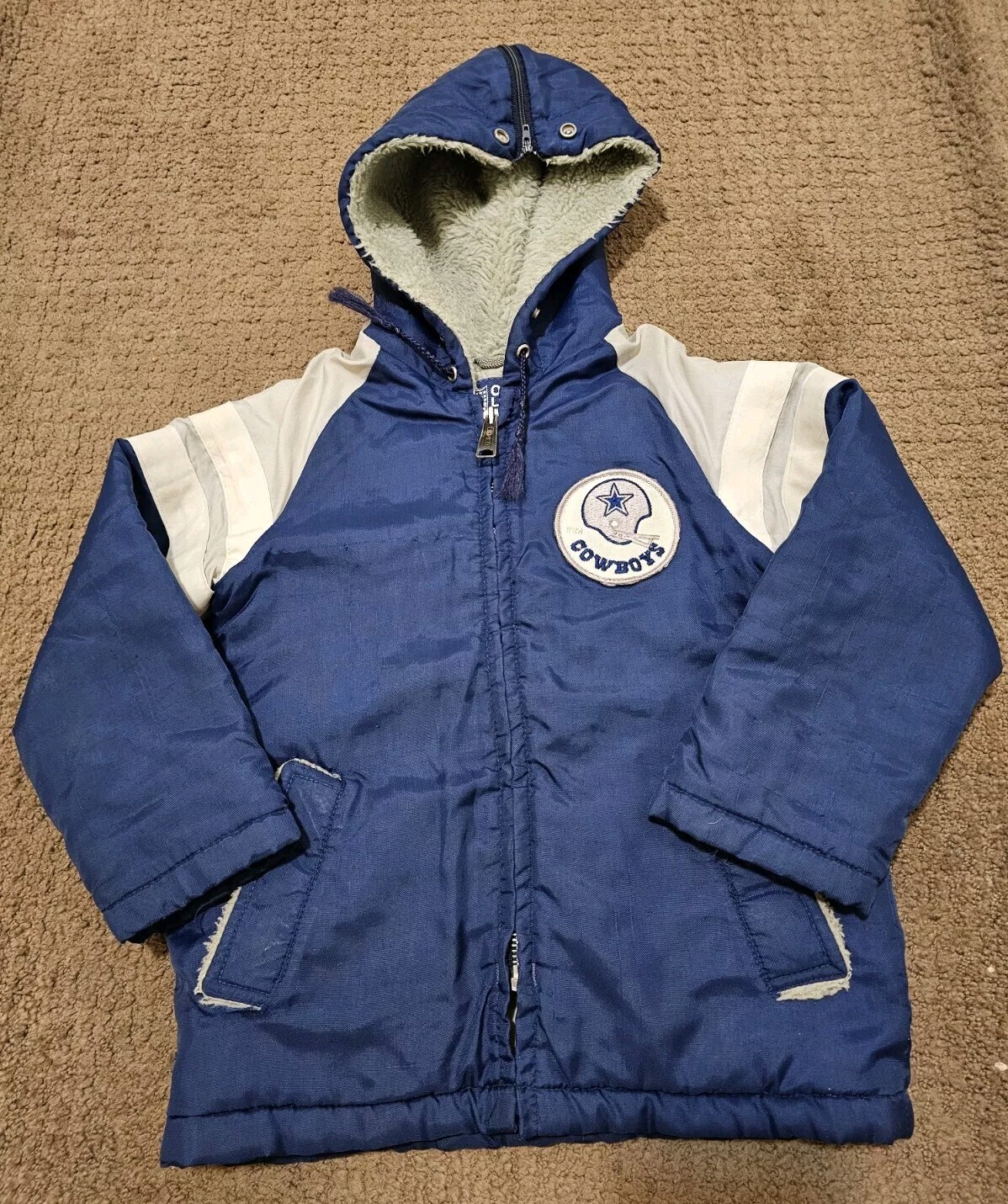 Vintage 80s Stahl-Urban NFL - DALLAS COWBOYS - Boys Blue JACKET - Size 5