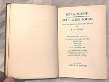 Ezra Pound - Selected Poems, Edited by T S Eliot - 1st/1st 1928 Faber and Gwyer