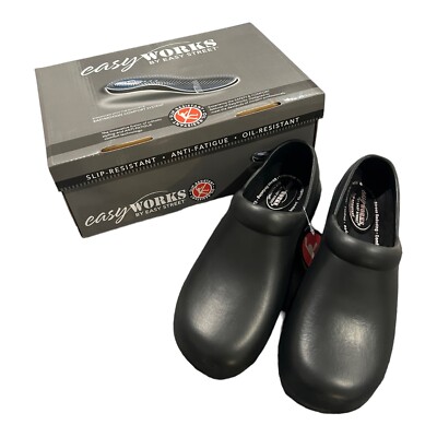 Easy Works Kris Clogs By Easy Street Slip Resistant Size 10 M Black New In Box