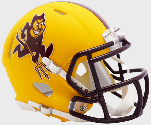 Auténtico MINI Casco de Fútbol ARIZONA SUN DEVILS NCAA Riddell SPEED - Imagen 2 de 3