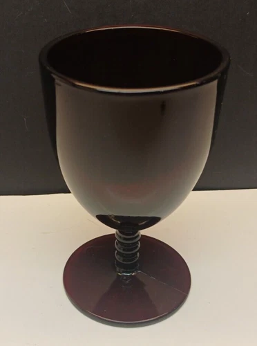 Vintage Anchor Hocking Royal Ruby 9oz Ball Stemmed Goblet