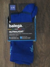 BALEGA ULTRALIGHT CREW SOCKS IN COBALT BLUE SIZE LARGE NEW
