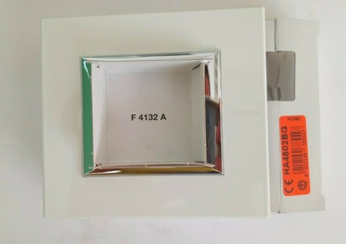 BTICINO AXOLUTE PLACCA 2 MODULI COLOR BIANCO LIMOGES HA4802BG - Picture 2 of 2
