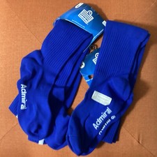 Socks Orig Admiral Knee High Roll Cuff Soccer Mens 10-13 Blue Deadstock 2 Pairs