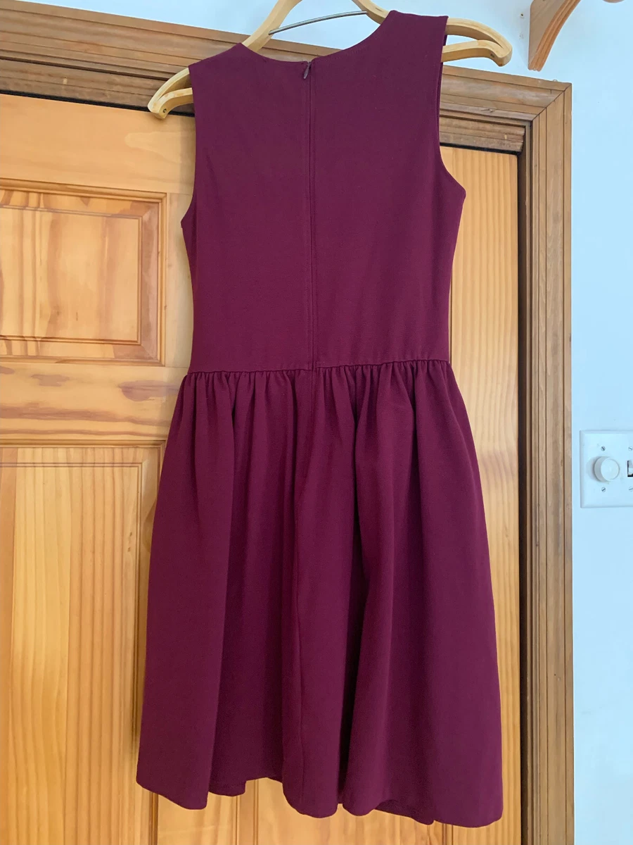 DESIGN LAB LORD TAYLOR GIRL Young LADY Maroon Elegant PARTY DRESS Sz M Teen  16 y