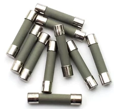 Lot of 10 Bussmann ABC1 250V 1 Amp Ceramic 1/4" x 1-1/4" Fast Acting Fuses  