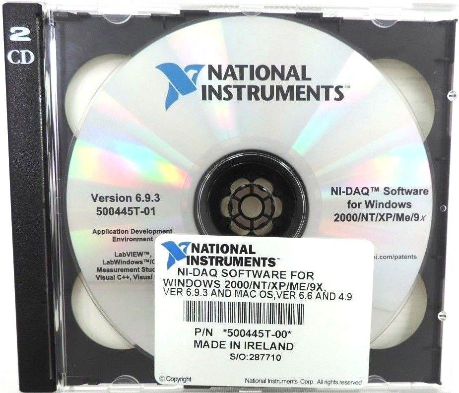 NEW NATIONAL INSTRUMENTS 500445T-00 NI-DAQ SOFTWARE FOR WINDOWS 2000/NT ...