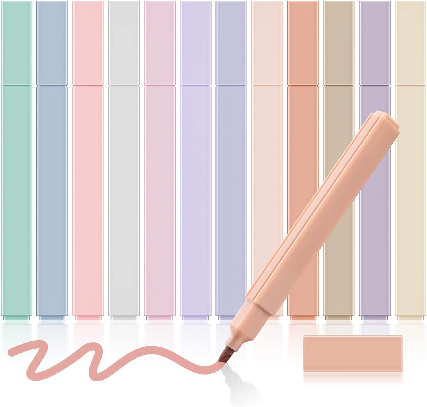 Highlighters Pastel Pens Aesthetic Highlighters Cute Highlighter 12 Colors Bible-image