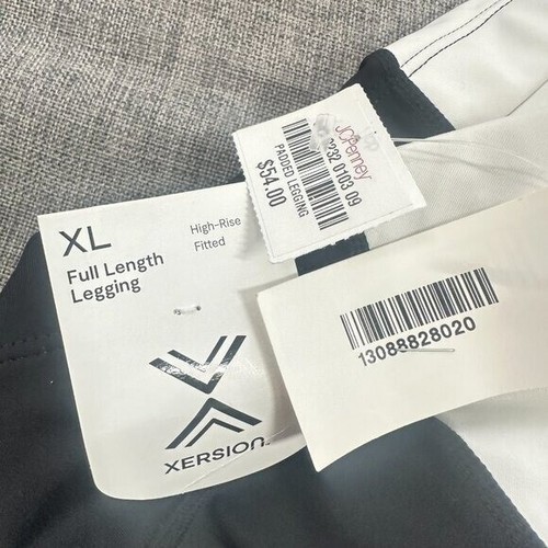 NEW! Xersion Leggings High Rise Full Length XL MSRP: $54 Black & White Biking - Picture 3 of 14