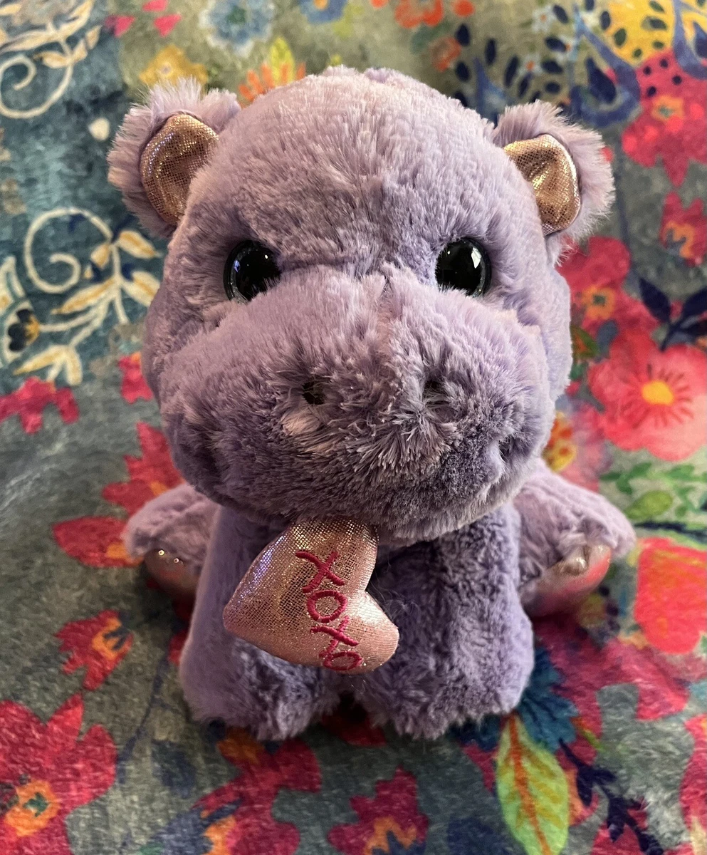Aurora XOXO Hippo Purple Plush | eBay