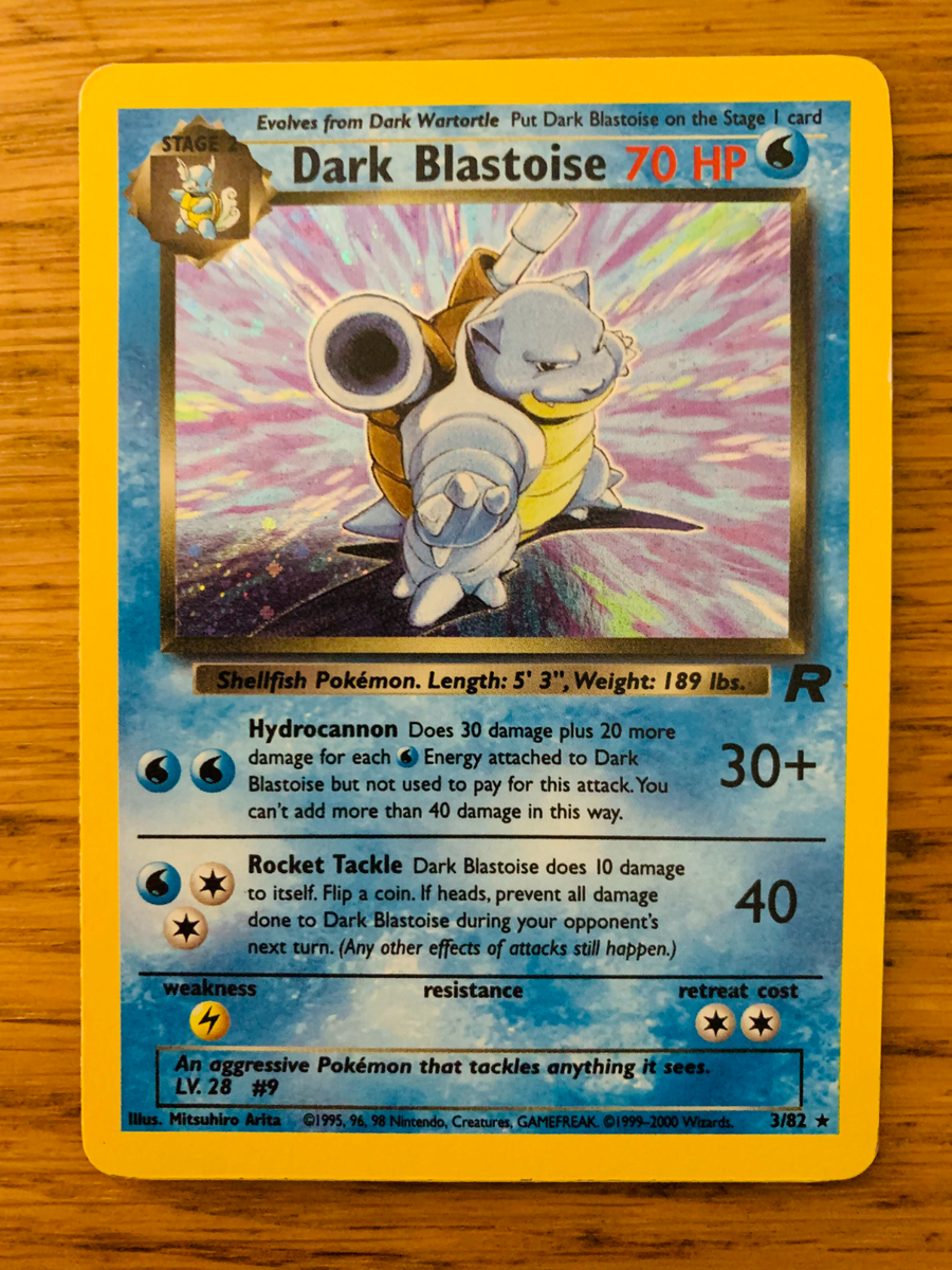 Dark Blastoise (3/82) Holo Team Rocket Pokemon Card! FAST & FREE