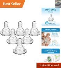 Natural Flow Silicone Nipples by Dr. Brown's, 6 Count - Medium Flow, BPA Free