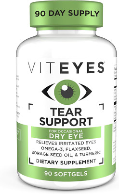 Tear Support Eye Soothing Blend, Occasional Dry Eye Supplement, No Eye Drops,...