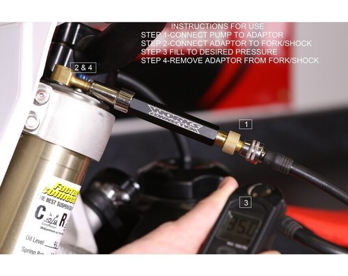 No Air Loss Adaptor Works Connection Air Pressure Motorcycles Mountain Bikes MX - Picture 3 of 5