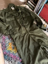 Army Military Coverall 50  Long Green Combat Vehicle Crewman Made in USA Unicor