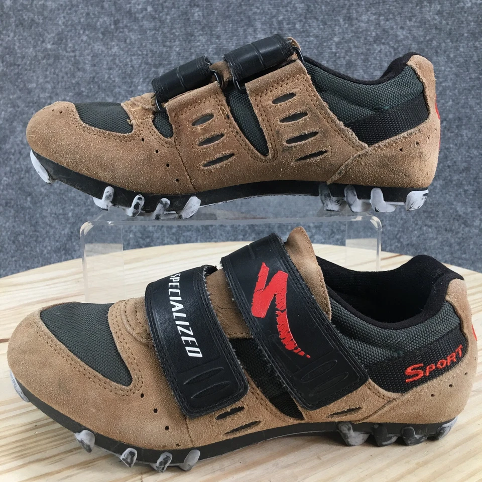 Tênis Shimano Specializer Feminino 7 Ciclismo Bicicleta Couro Marrom 1239 - Imagem 2 de 4