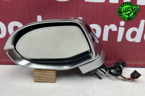 2012-2018 AUDI A7 S7  LEFT SIDE DOOR REAR VIEW MIRROR W/ BLIND SPOT ALUMINUM OEM